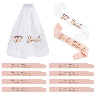 GroomBrideGifts Bachelorette Party Decorations Bride Tribe Sashes Set of 11 Bridesmaids Gifts Favors