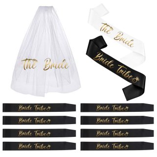 GroomBrideGifts Bachelorette Party Decorations Bride Tribe Sashes Set of 11 Bridesmaids Gifts Favors