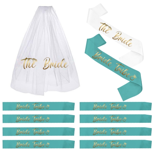 GroomBrideGifts Bachelorette Party Decorations Bride Tribe Sashes Set of 11 Bridesmaids Gifts Favors