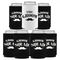 GroomBrideGifts Bachelor Party Favors 7 Pcs Can Cooler Sleeves Groomsmen Beer Can Cooler for Party Decorations.