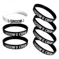 GroomBrideGifts 7 Pack Bracelet Silicone Wristband Groomsmen Proposal Gifts Bachelor Party Favors Decorations for Men