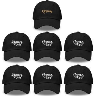 GroomBrideGifts Groomsmen Gifts Hats - Set of 7 Pcs Bachelor Party Favors for Groomsmen,Team Groom, Best Man