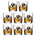 GroomBrideGifts Groomsmen Gifts Set of 8, Old Fashioned Whiskey Glasses, Bachelor Party Favors Decorations Groosman Accessories,11oz Scotch Bourbon Glasses Whiskey Tumblers, Team Groom Supplies