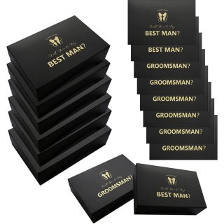 GroomBrideGifts Groomsmen Proposal Paper Gift Box for Bachelor Party Groomsman Best Man Gift Box Paper