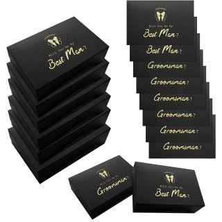 GroomBrideGifts Groomsmen Proposal Paper Gift Box for Bachelor Party Groomsman Best Man Gift Box Paper