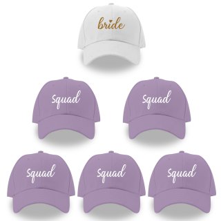 GroomBrideGifts Bride Squad Hats Bridesmaid Gifts - Set of 6 Bachelorette Party Favors Decorations.