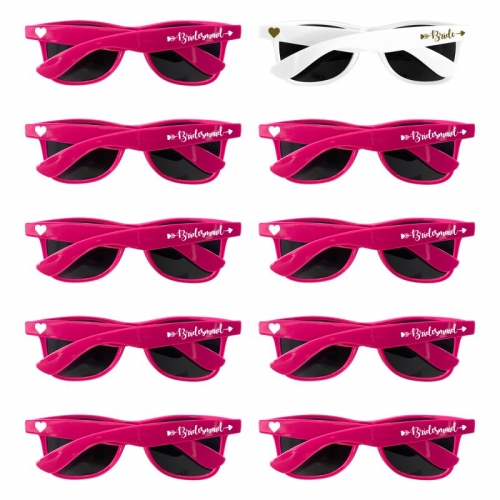 GroomBrideGifts 10 Pairs Bridesmaid Gifts Sunglasses Bachelorette Party Favors Decorations For Women.